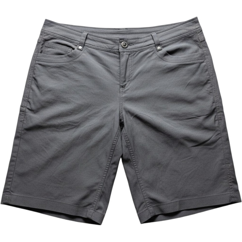 KÜHL Bermuda Shorts Womens 12 Gray Nylon Blend Flat Front Hiking Travel Casual